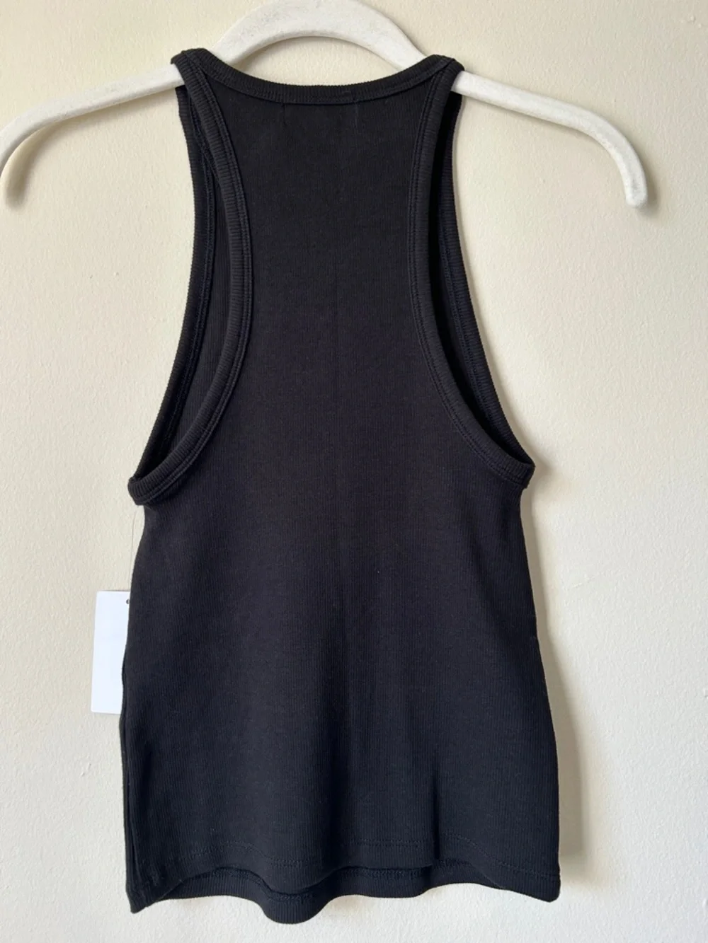 Good American Black Ribbed Racerback Tank - Picture 3 of 4